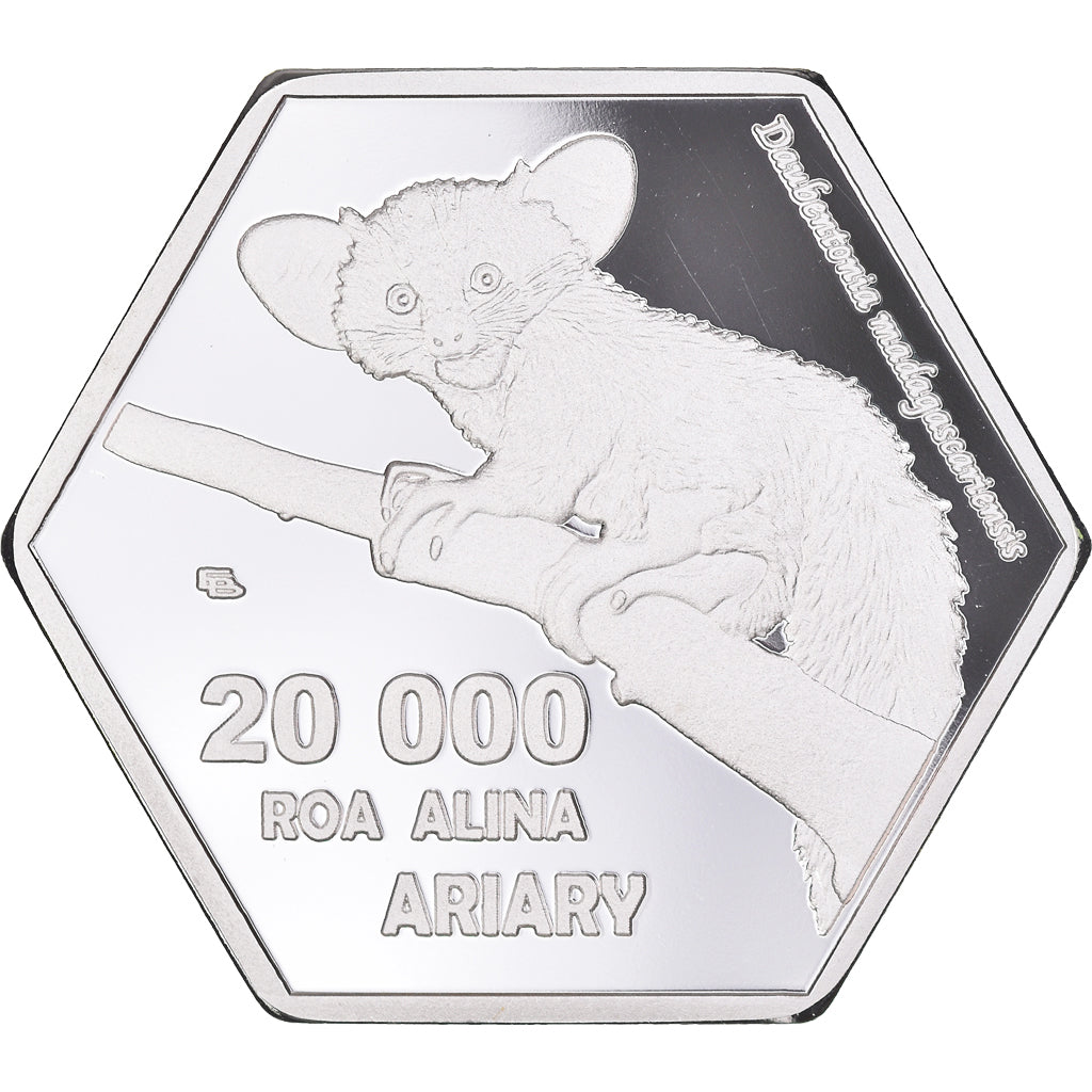 Coin, Madagascar, 20 000 Ariary, 2021, Nosy Boraha.BE, MS(65-70), Cupronickel