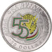 Coin, Guyana, 100 Dollars, 2021, 55 Years of Independence.colorized., MS(63)