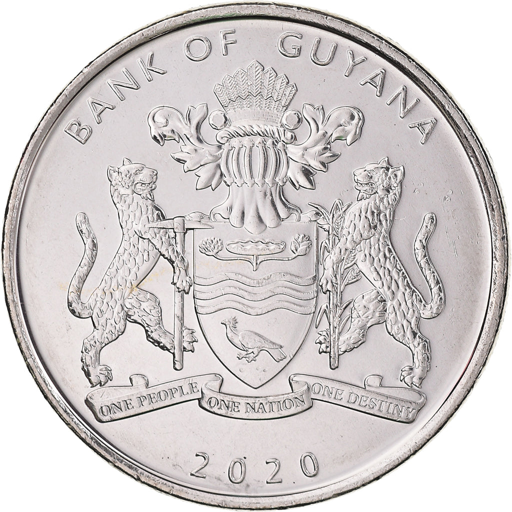 Coin, Guyana, 100 Dollars, 2020, 50 ans de la République.colorized., MS(63)