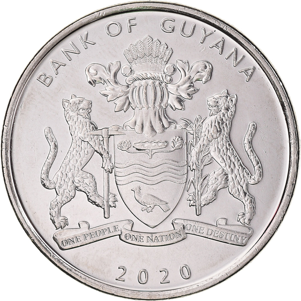 Coin, Guyana, 100 Dollars, 2020, 50 ans de la République.colorized., MS(63)