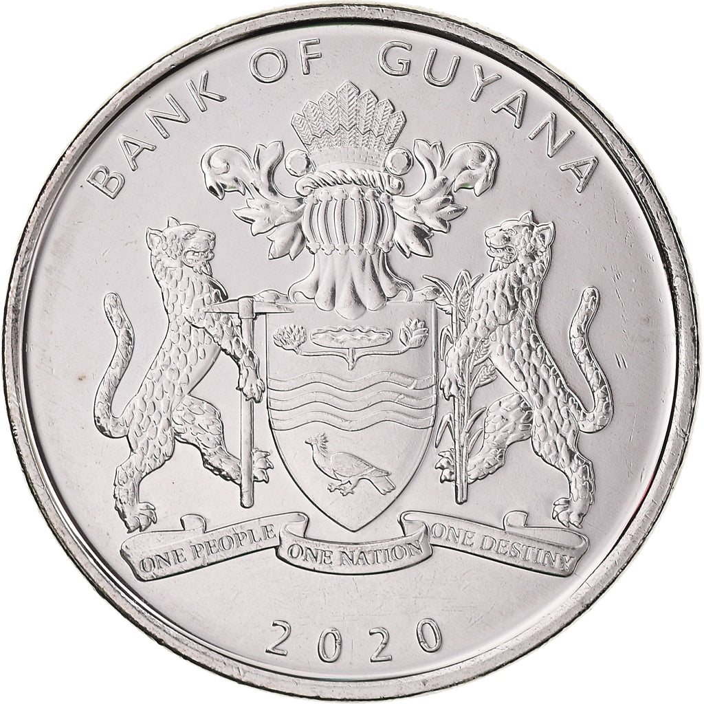 Coin, Guyana, 100 Dollars, 2020, 50 ans de la République.colorized., MS(63)