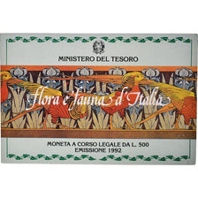 Coin, Italy, Faune et flore d’Italie 2e émission, 500 Lire, 1992, Rome, FDC