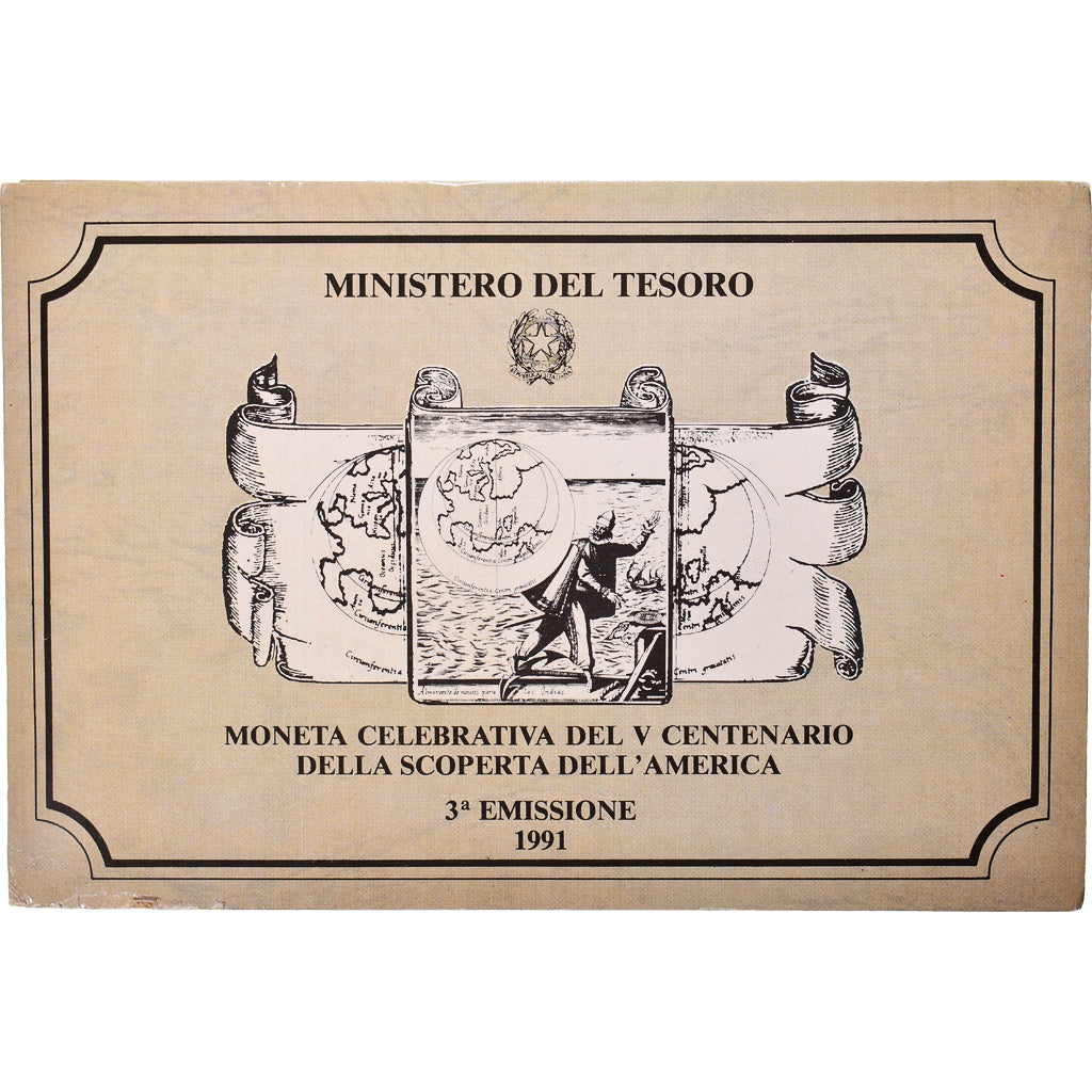 Coin, Italy, 500 Lire, 1991, Rome, Scoperta dell'America.FDC, MS(65-70), Silver