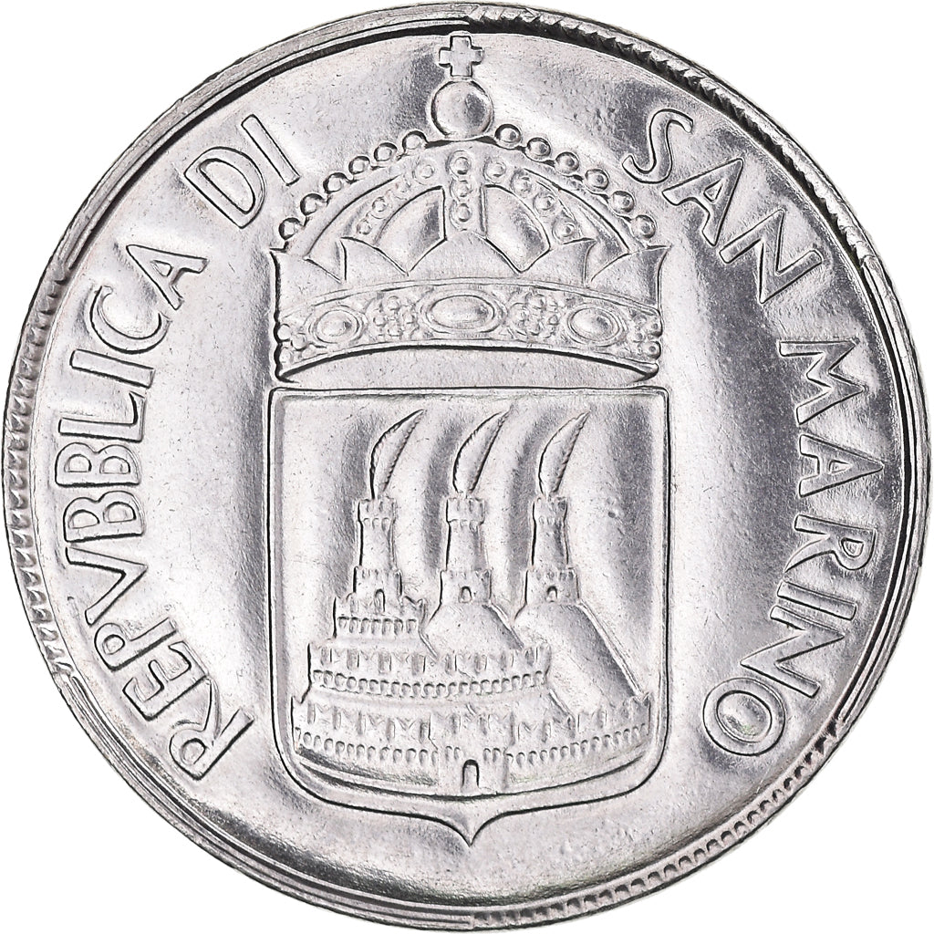 Coin, San Marino, 100 Lire, 1973, AU(55-58), Steel, KM:28