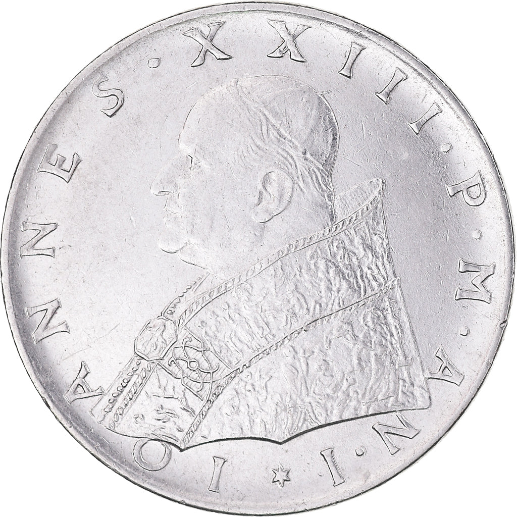 Monnaie, Cité du Vatican, John XXIII, 100 Lire, 1959, TTB+, Acier inoxydable