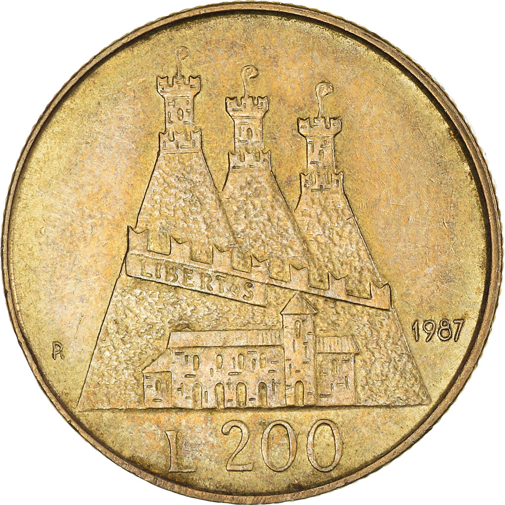 Monnaie, Saint Marin , 200 Lire, 1987, TTB, Bronze-Aluminium, KM:208