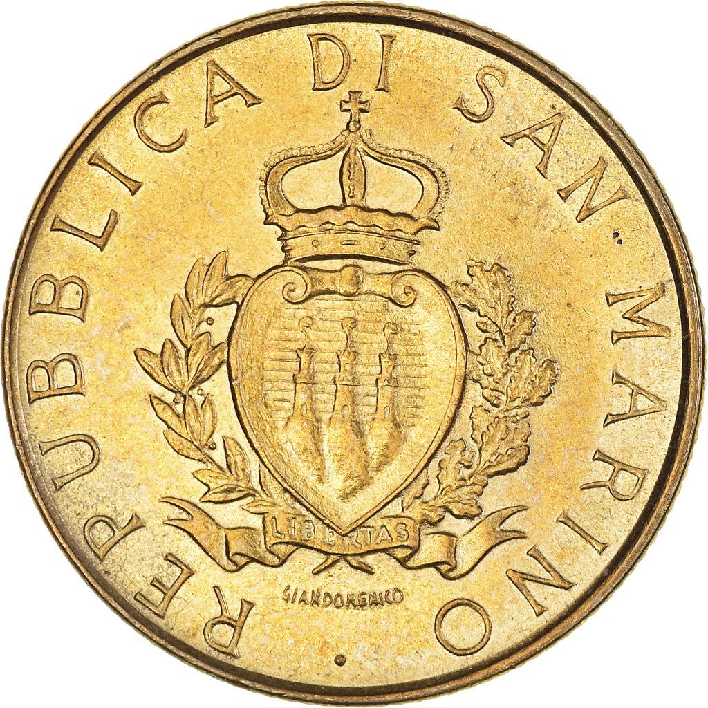 Moneta, San Marino, 200 Lire, 1987, BB, Alluminio-bronzo, KM:208