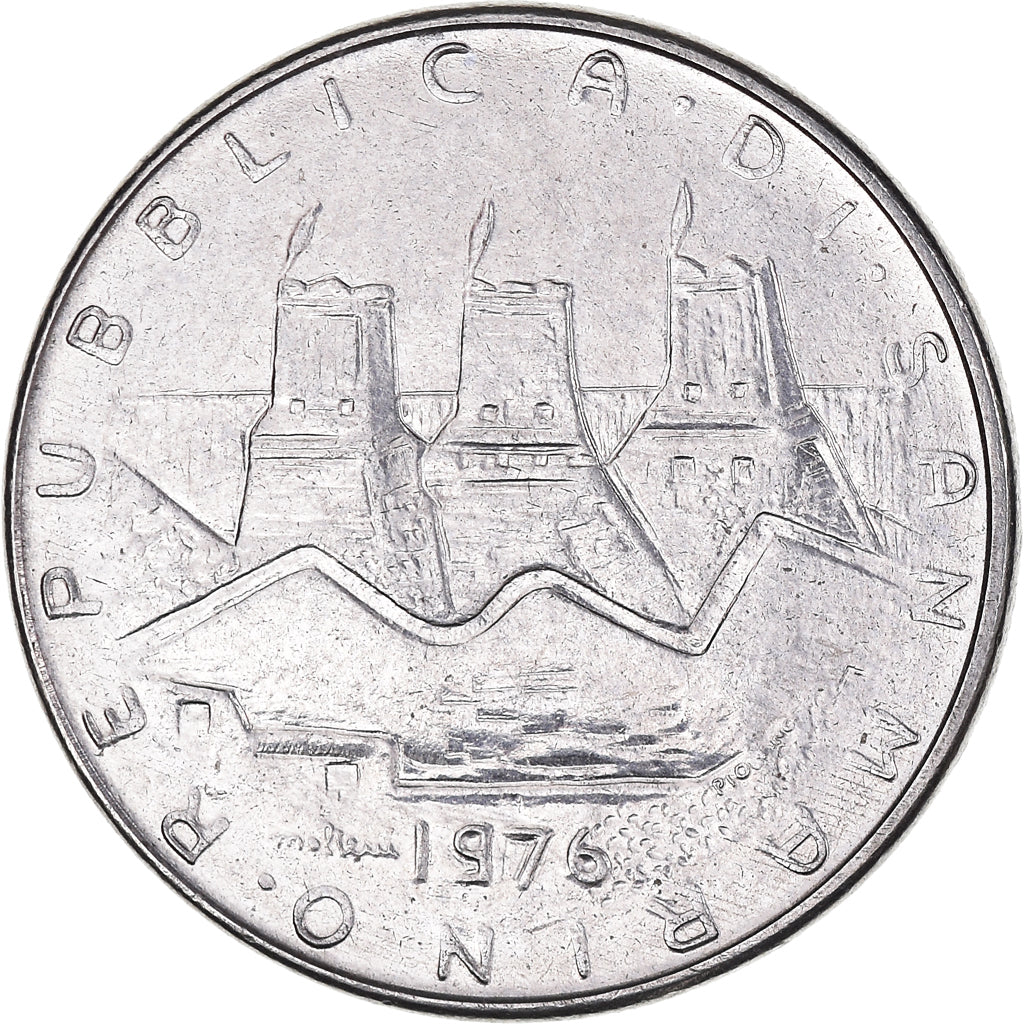 Monnaie, Saint Marin , 50 Lire, 1976, Rome, TTB, Acier, KM:56