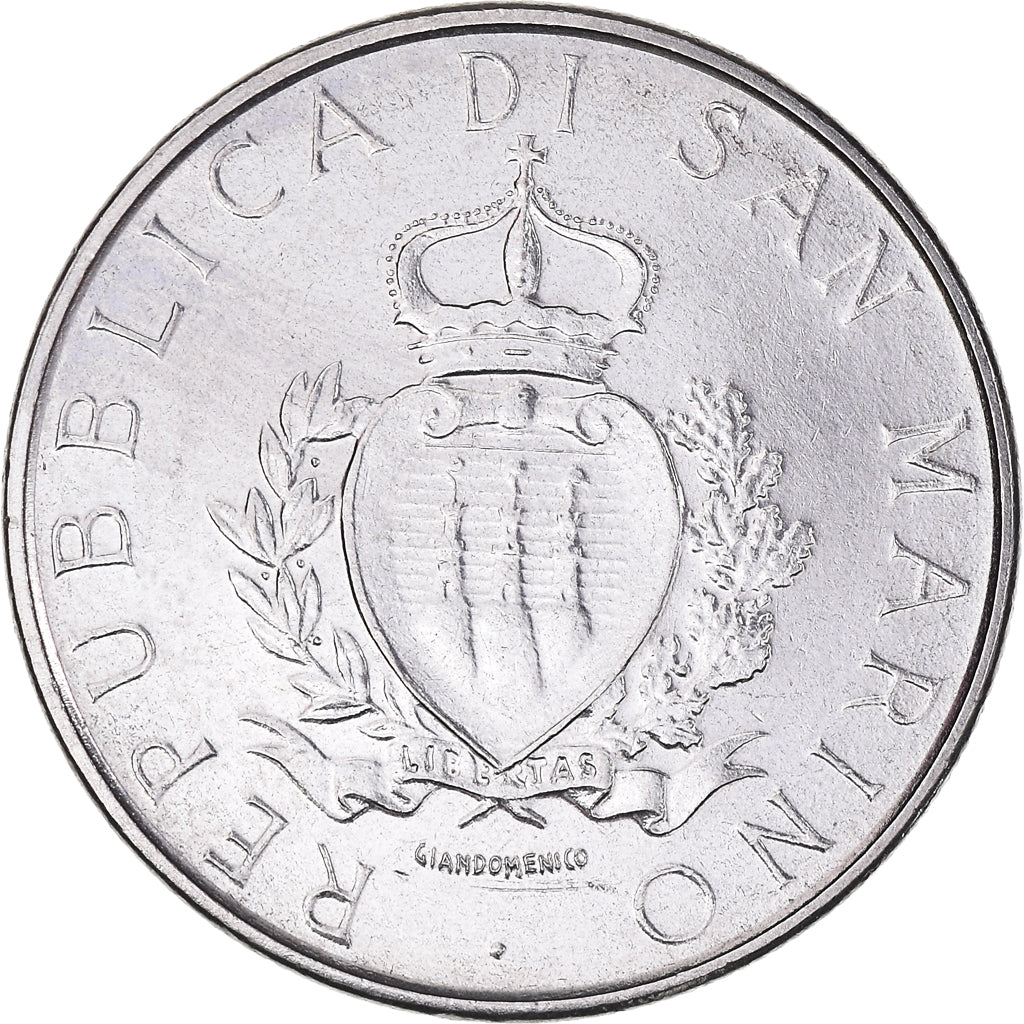Monnaie, Saint Marin , 50 Lire, 1987, Rome, TTB, Acier, KM:206