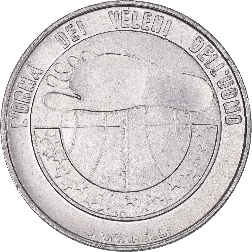 Moeda, San Marino, 10 Lire, 1977, Rome, EF(40-45), Alumínio, KM:66