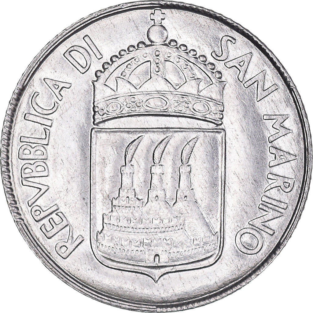 Münze, San Marino, 2 Lire, 1973, FDC, VZ, Aluminium, KM:23