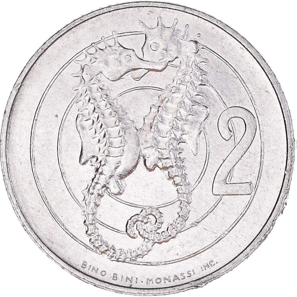 Moeda, San Marino, 2 Lire, 1975, AU(55-58), Alumínio, KM:41
