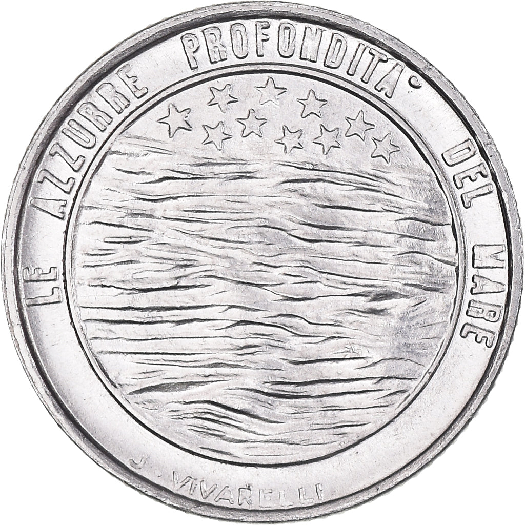 Münze, San Marino, 2 Lire, 1977, UNZ, Aluminium, KM:64