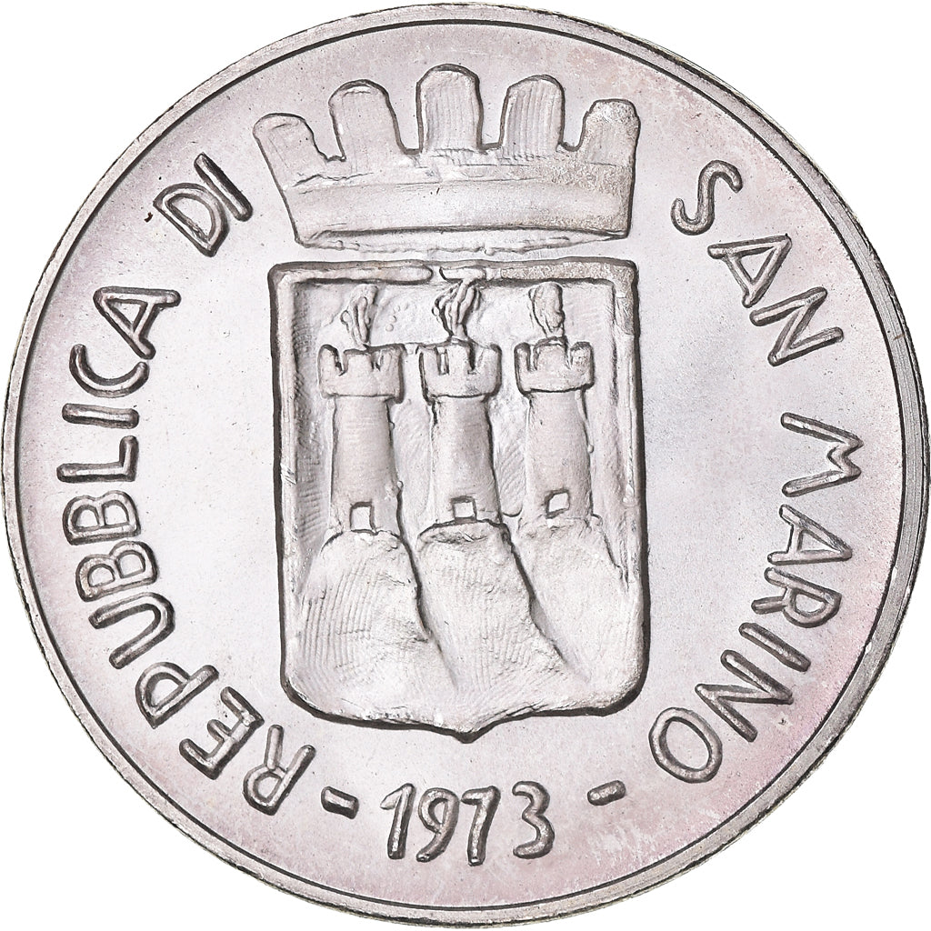 Coin, San Marino, 500 Lire, 1973, MS(63), Silver, KM:29