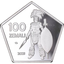 Coin, South Africa, Kwa Zulu.BE. Monnaie de fantaisie, 100 Zemali, 2021