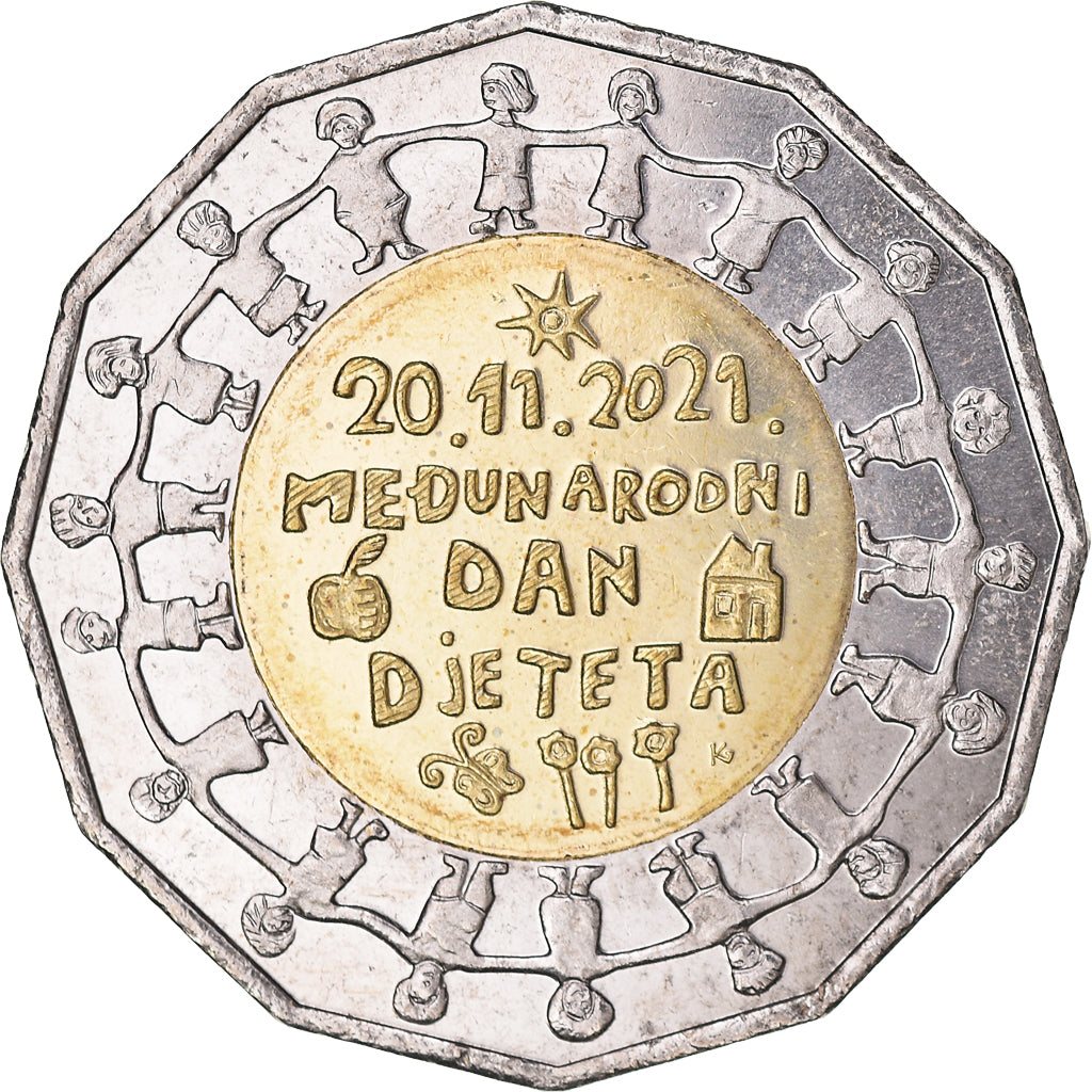 Coin, Croatia, 25 Kuna, 2021, Journée mondiale des enfants, MS(63)