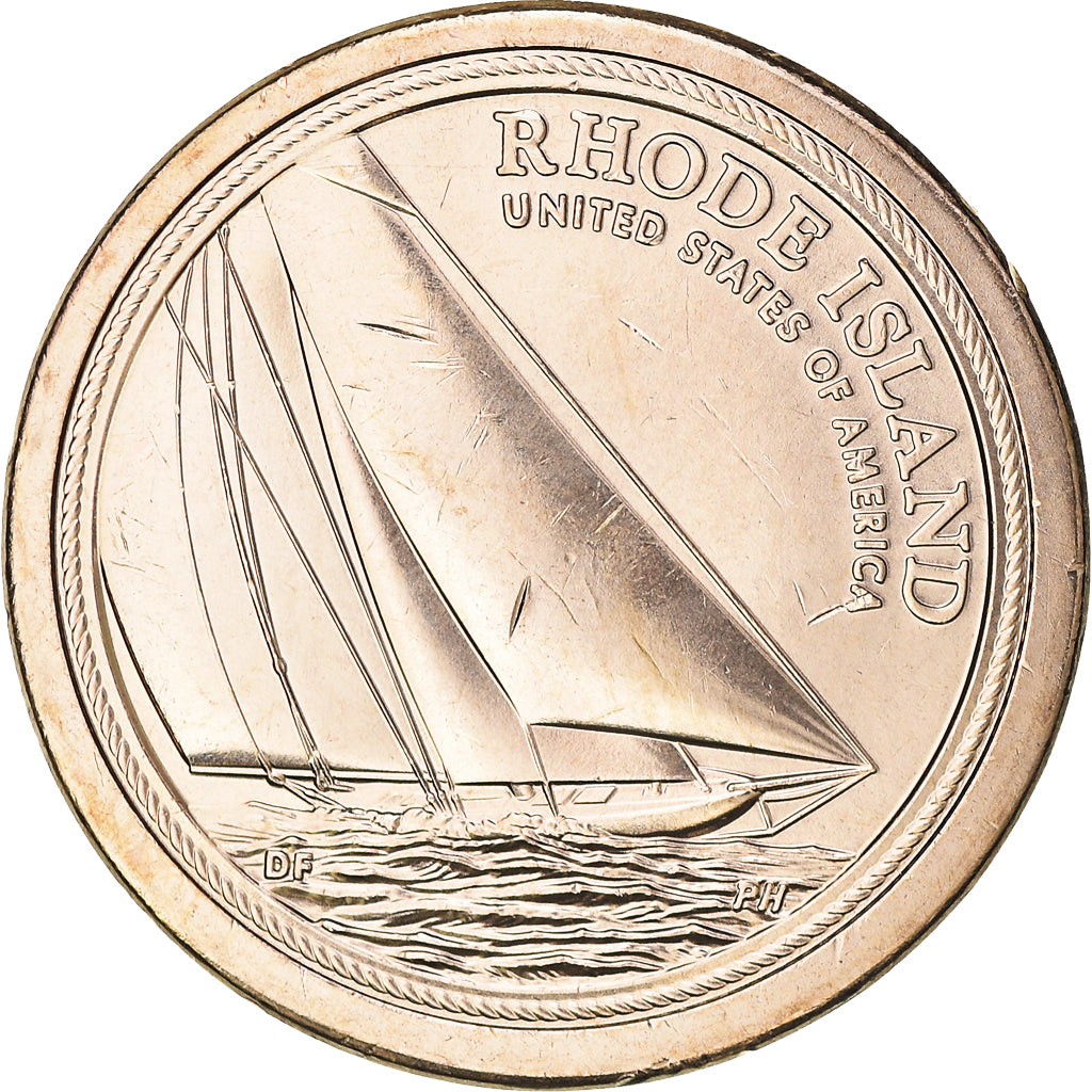 Coin, United States, Dollar, 2022, Philadelphia, American Innovation - Rhode