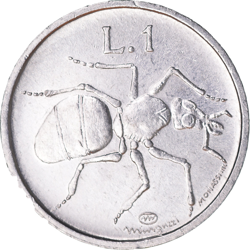 Moeda, San Marino, Lira, 1974, AU(55-58), Alumínio, KM:30