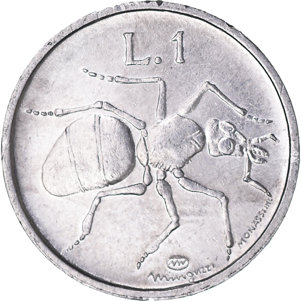 Moeda, San Marino, Lira, 1974, EF(40-45), Alumínio, KM:30