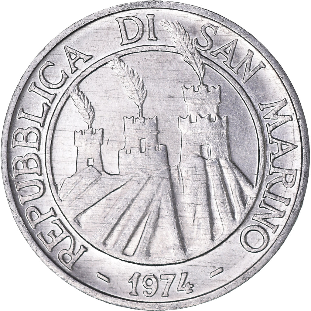 Münze, San Marino, Lira, 1974, SS+, Aluminium, KM:30