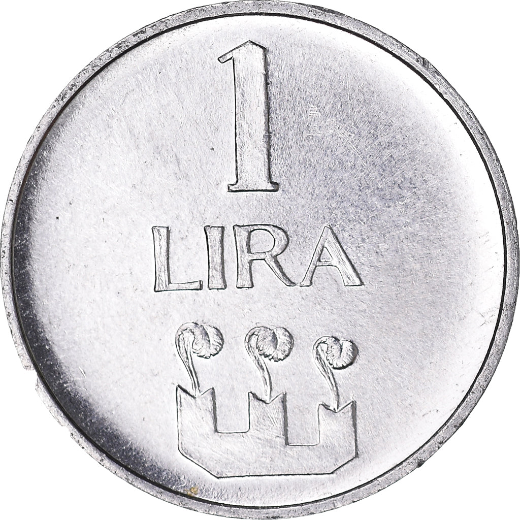 Moeda, San Marino, Lira, 1972, EF(40-45), Alumínio, KM:14