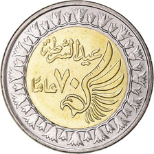 Coin, Egypt, Pound, 2020, 70 ème anniversaire Police, MS(63), Bi-Metallic
