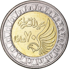 Coin, Egypt, Pound, 2020, 70 ème anniversaire Police, MS(63), Bi-Metallic