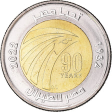 Coin, Egypt, Pound, 2022, 90th Anniversary - Egypt Air, MS(63), Bi-Metallic