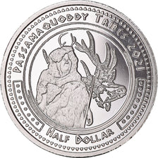 Coin, United States, Half Dollar, 2021, U.S. Mint, Passamaquoddy tribes.BE.
