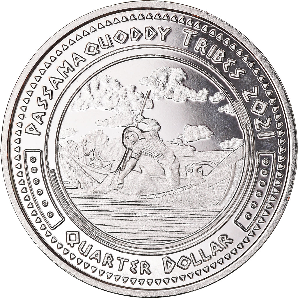 Coin, United States, Quarter, 2021, U.S. Mint, Passamaquoddy tribes.BE. Fantasy