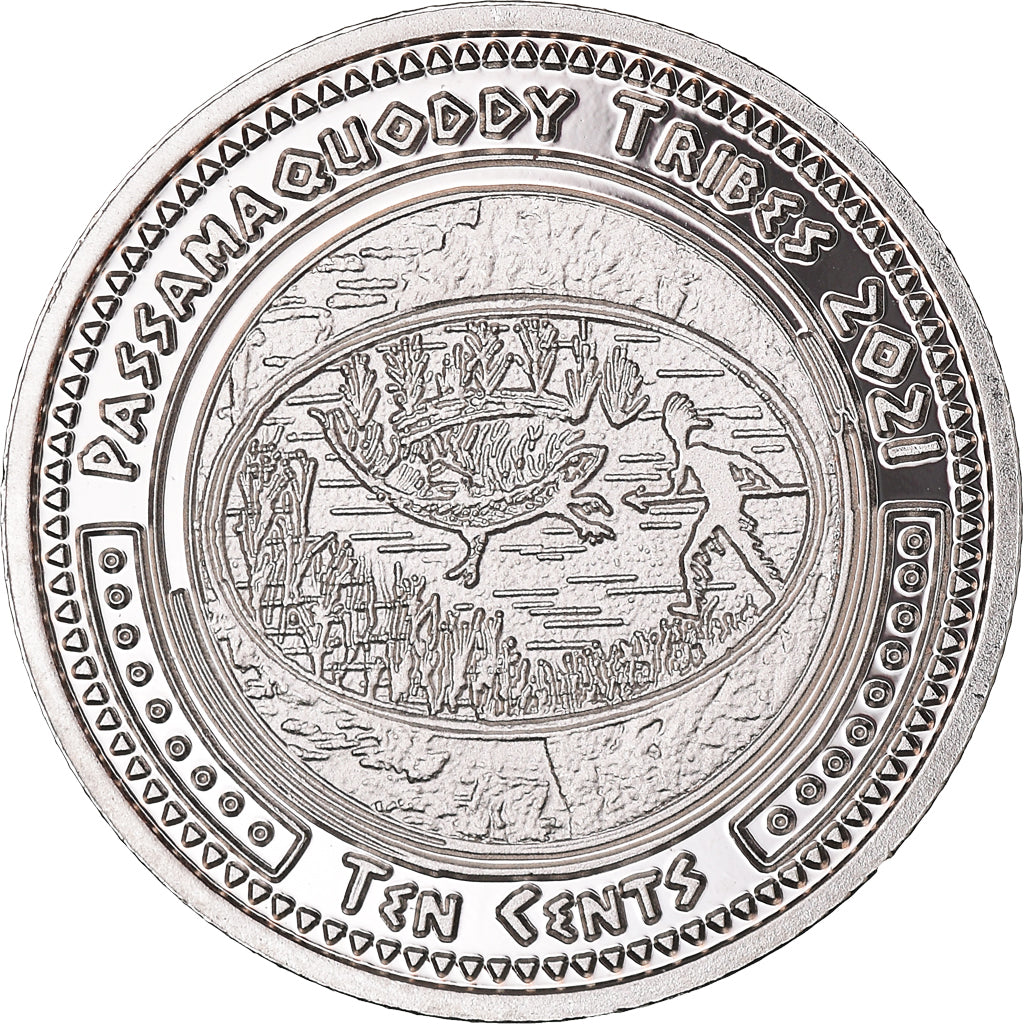 Moneta, Stati Uniti, Dime, 2021, U.S. Mint, Passamaquoddy tribes.BE. Fantasy