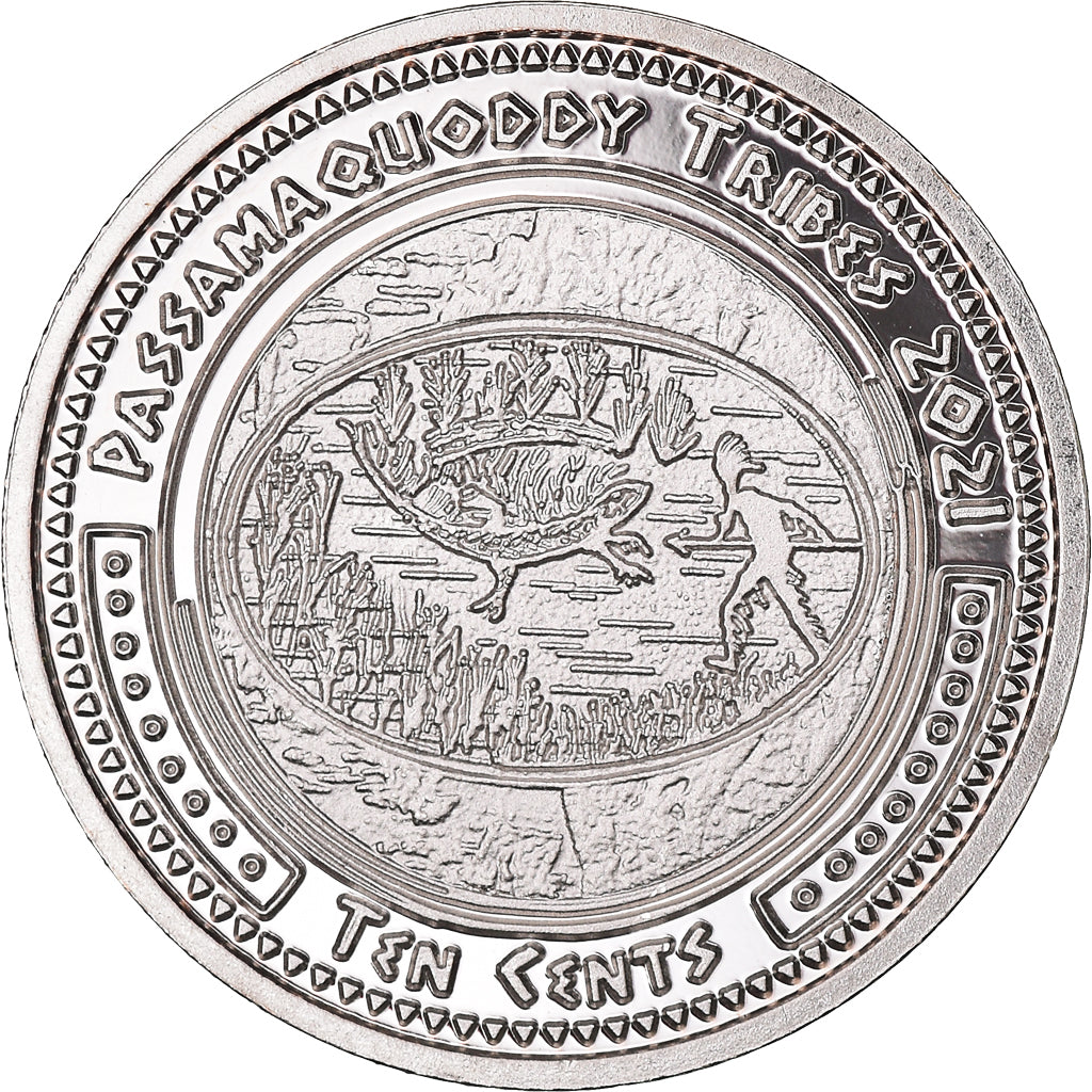 Moneta, Stati Uniti, Dime, 2021, U.S. Mint, Passamaquoddy tribes.BE. Fantasy