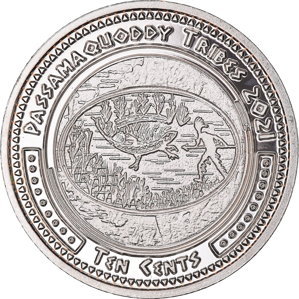 Münze, Vereinigte Staaten, Dime, 2021, U.S. Mint, Passamaquoddy tribes.BE.