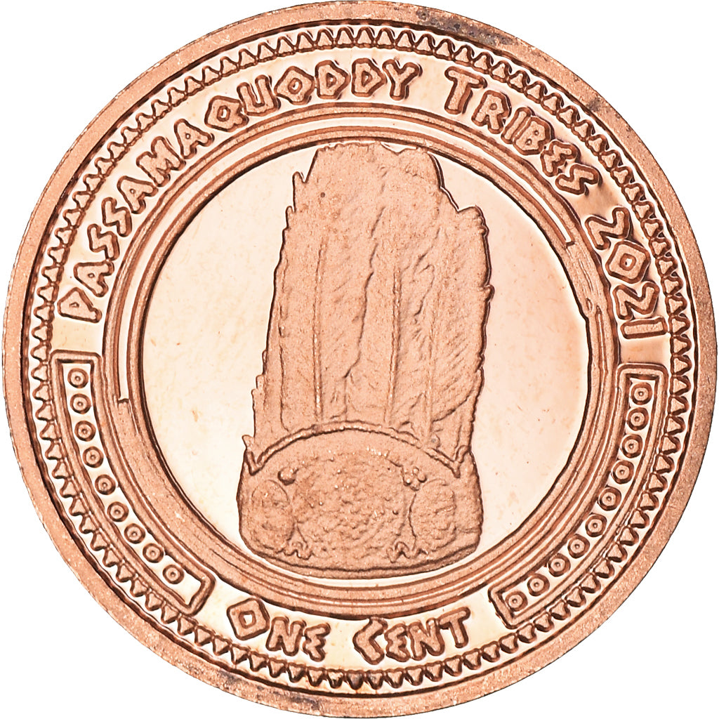 Coin, United States, Cent, 2021, U.S. Mint, Passamaquoddy tribes.BE. Fantasy