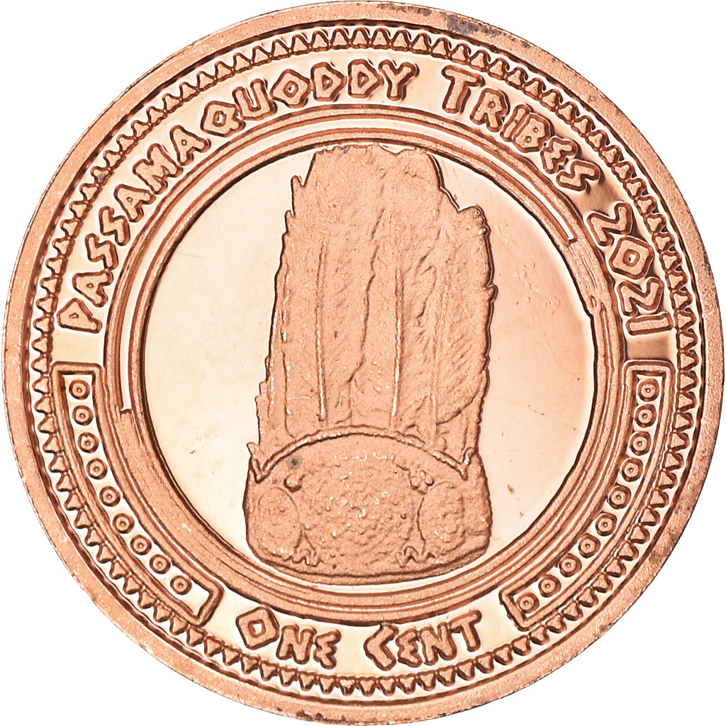 Moneda, Estados Unidos, Cent, 2021, U.S. Mint, Passamaquoddy tribes.BE. Fantasy