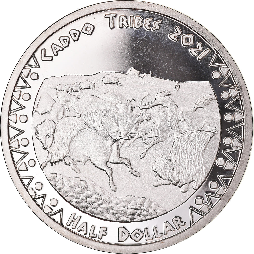 Coin, United States, 1/2 Dollar, 2021, U.S. Mint, Caddo Tribes.BE.Monnaie de