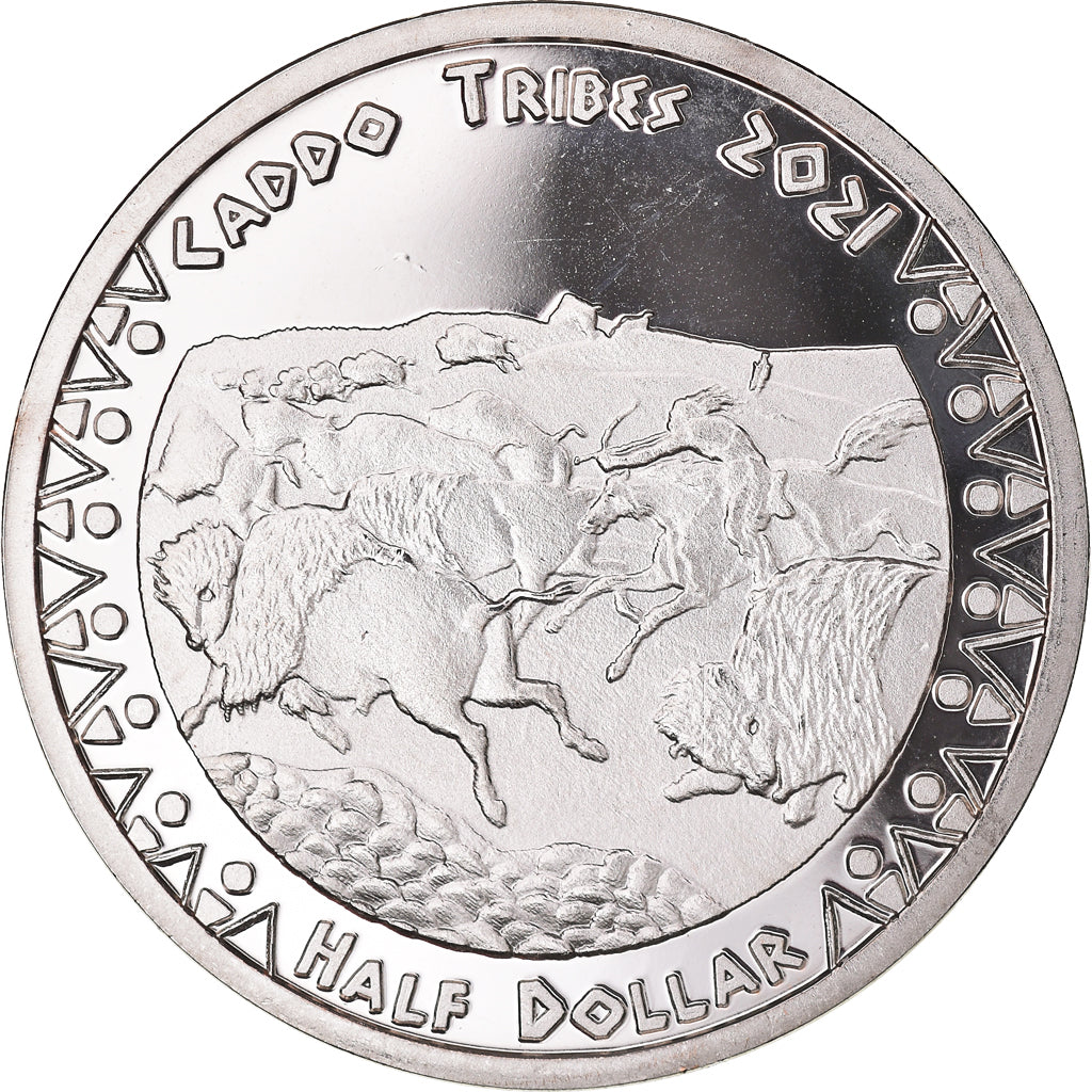 Coin, United States, 1/2 Dollar, 2021, U.S. Mint, Caddo Tribes.BE.Monnaie de