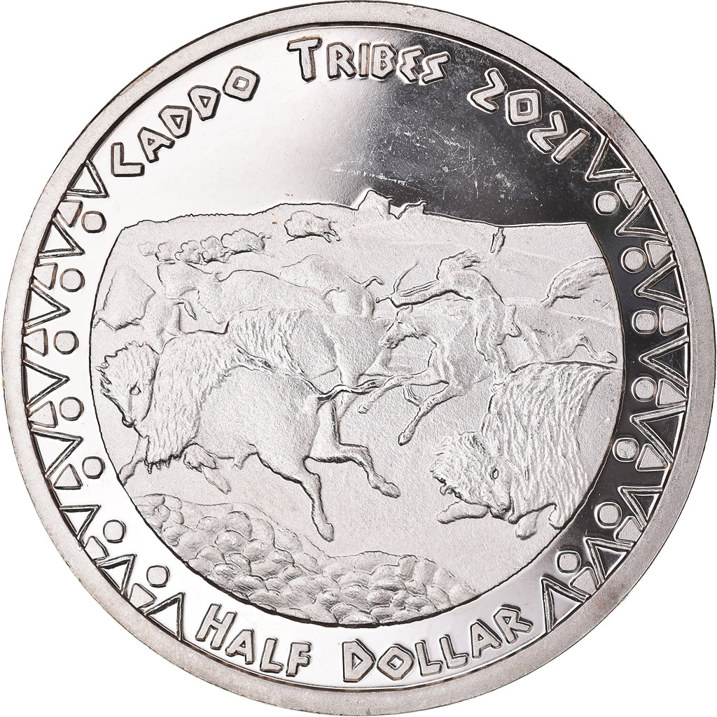 Coin, United States, 1/2 Dollar, 2021, U.S. Mint, Caddo Tribes.BE.Monnaie de