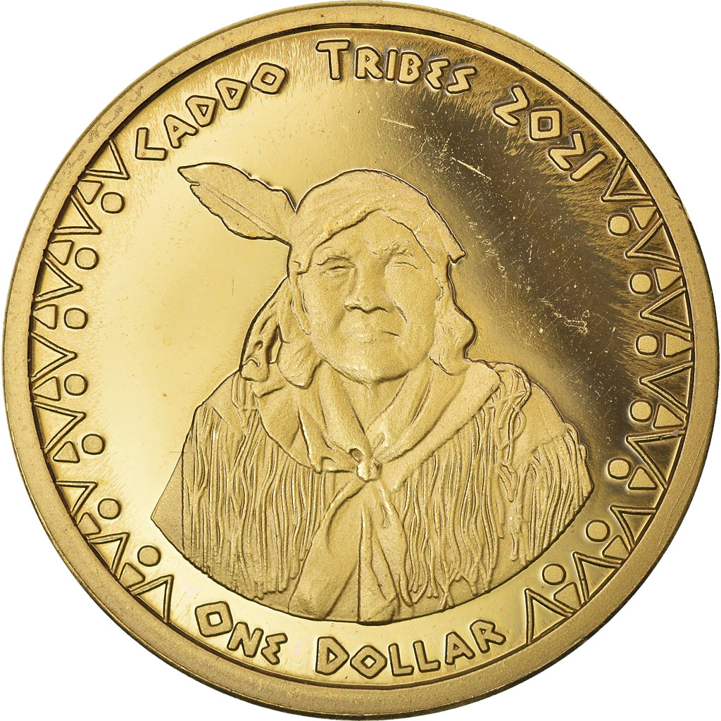Moneta, Stati Uniti, Dollar, 2021, U.S. Mint, Caddo Tribes.BE.Monnaie de