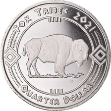 Coin, United States, Quarter, 2021, U.S. Mint, Fox tribes.BE.Fantasy items
