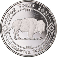 Coin, United States, Quarter, 2021, U.S. Mint, Fox tribes.BE.Fantasy items