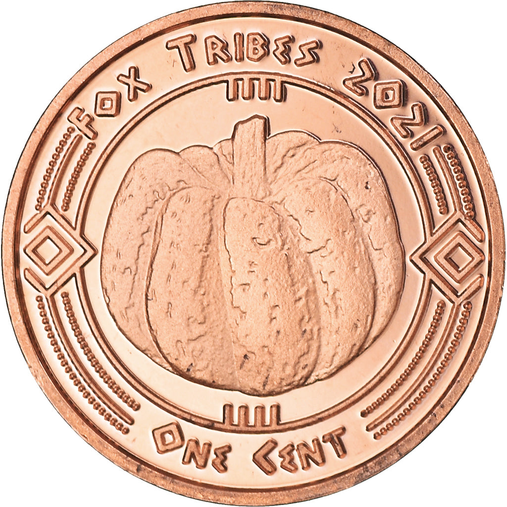 Moneda, Estados Unidos, Cent, 2021, U.S. Mint, Fox tribes.BE.Fantasy items, SC