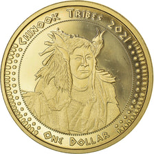 Moneta, Stati Uniti, Dollar, 2021, U.S. Mint, Chinook tribes.BE. Monnaie de