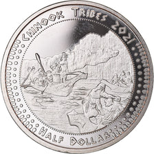 Coin, United States, Half Dollar, 2021, U.S. Mint, Chinook tribes.BE. Monnaie de