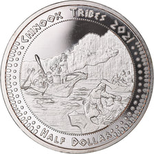 Coin, United States, Half Dollar, 2021, U.S. Mint, Chinook tribes.BE. Monnaie de