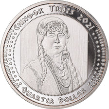 Moeda, Estados Unidos da América, Quarter, 2021, U.S. Mint, Chinook tribes.BE.