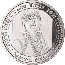 Coin, United States, Quarter, 2021, U.S. Mint, Chinook tribes.BE. Monnaie de