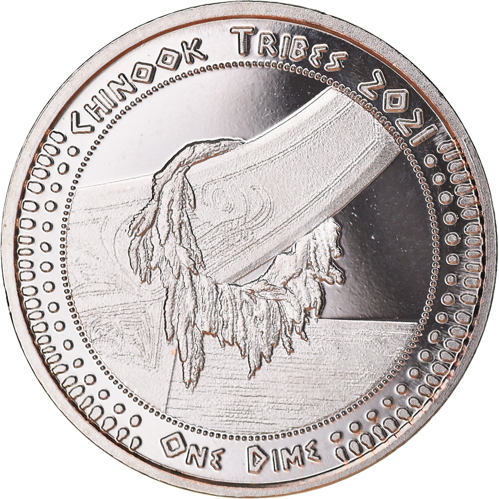 Coin, United States, Dime, 2021, U.S. Mint, Chinook tribes.BE. Monnaie de