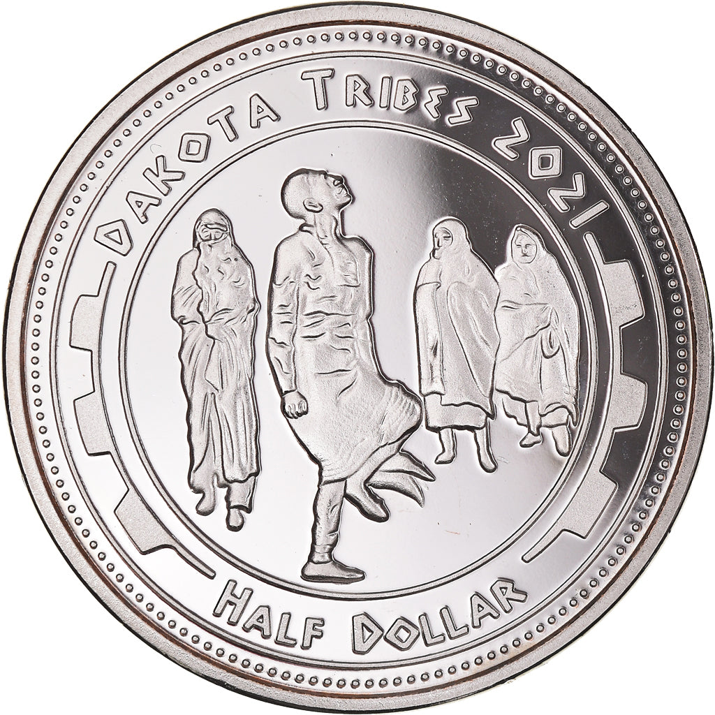 Coin, United States, Half Dollar, 2021, U.S. Mint, Dakota Tribes.BE.Monnaie de