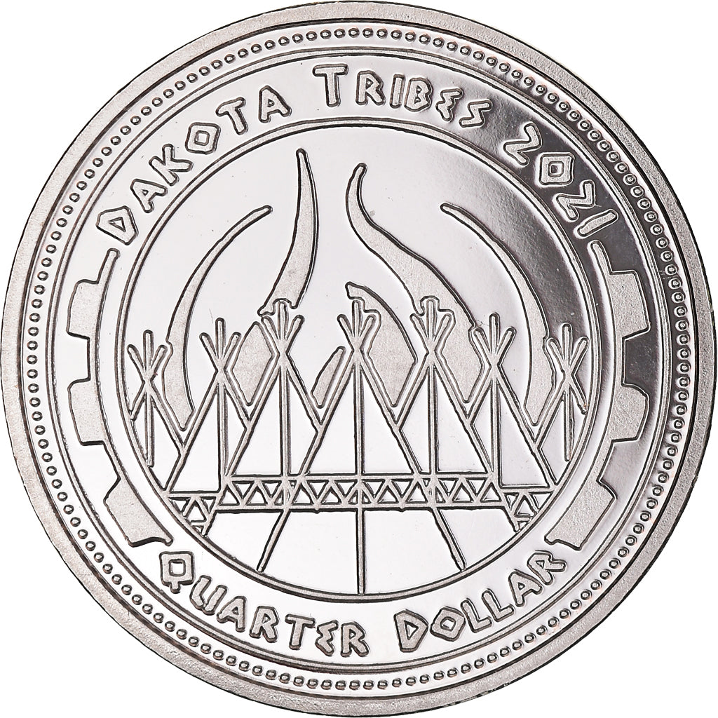 Coin, United States, Quarter, 2021, U.S. Mint, Dakota Tribes.BE.Monnaie de